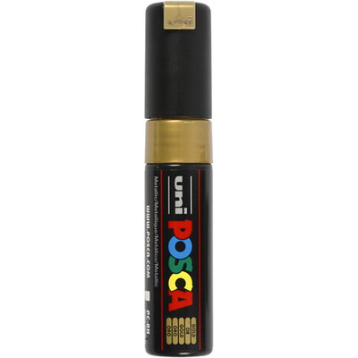 Marker, Posca PC-8K, bred, guld