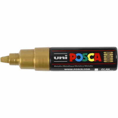 Marker, Posca PC-8K, bred, guld