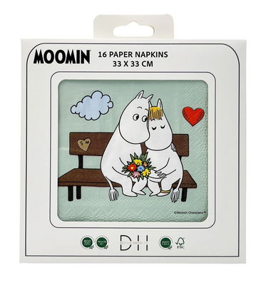 Serviettes, Moomin, vertes, 16 pièces