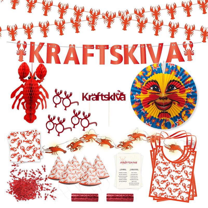 Kräftskiva dekoration kit