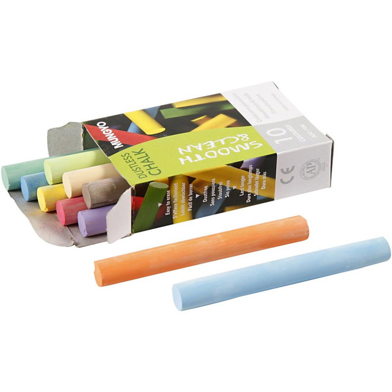 Tavelkritor, färgmix, 10-pack