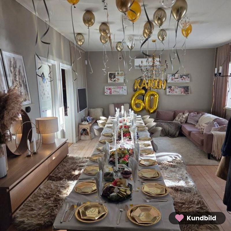 60-års fest kit, guld