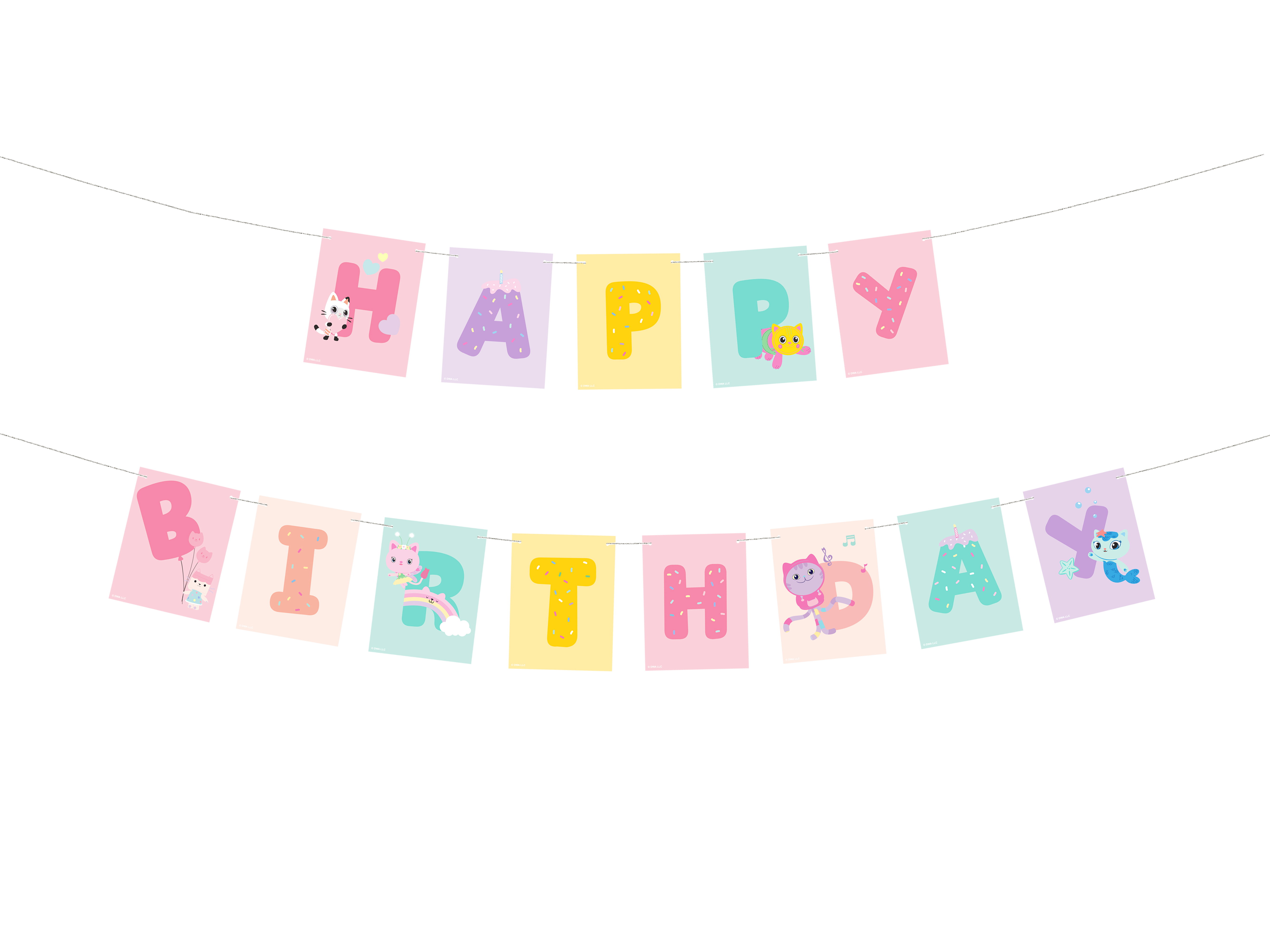 Banner, Happy Birthday, Gabby’s Dollhouse