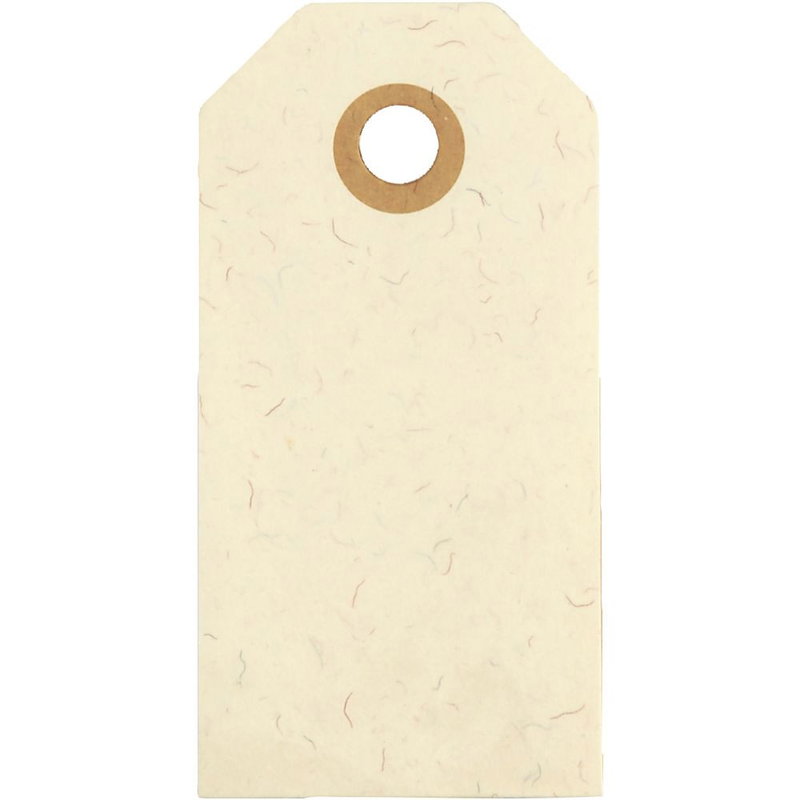 Manillamärken, creamvit, 4x8 cm, 20-pack