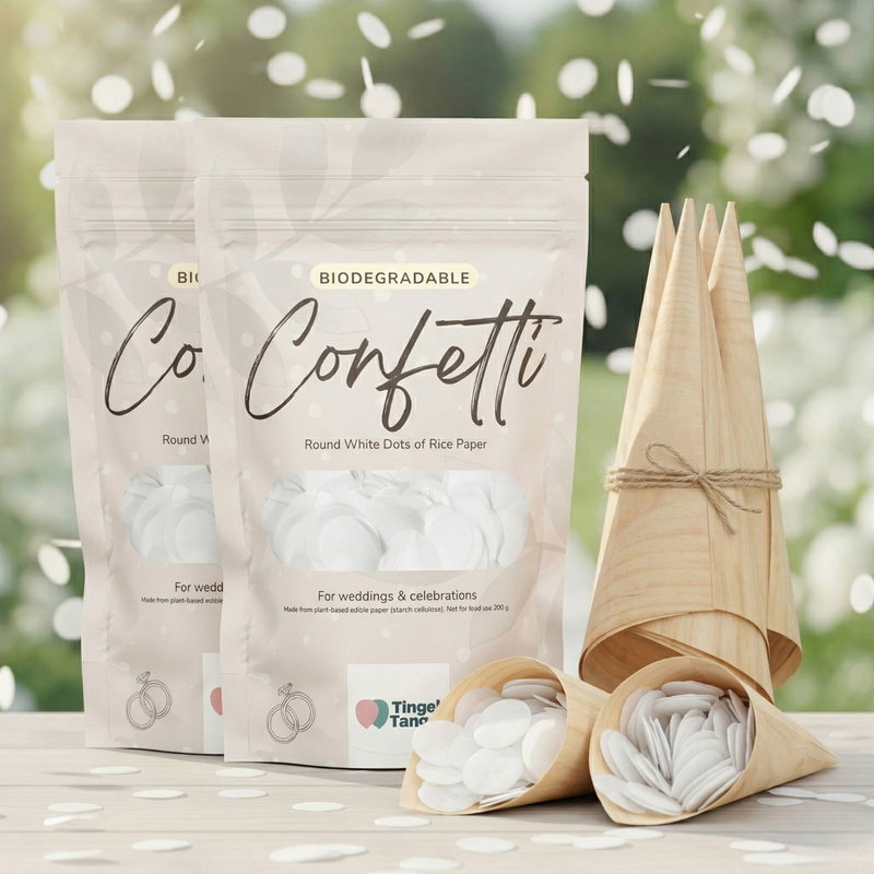 Confettis de mariage, kit, 50 invités