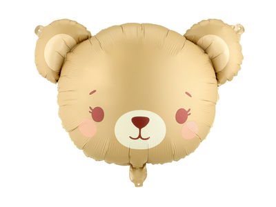 Folieballon Bjørn, beige/brun, 56 cm