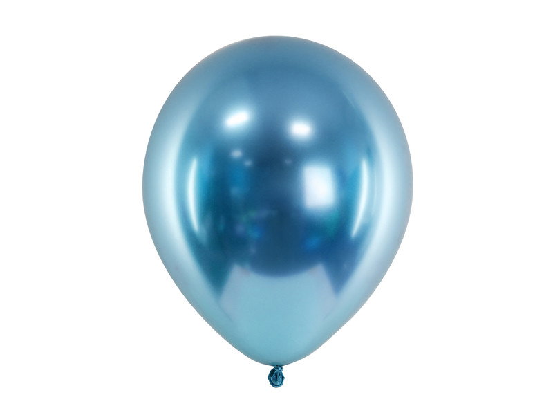 Ballong, glossy blå, 10-pack