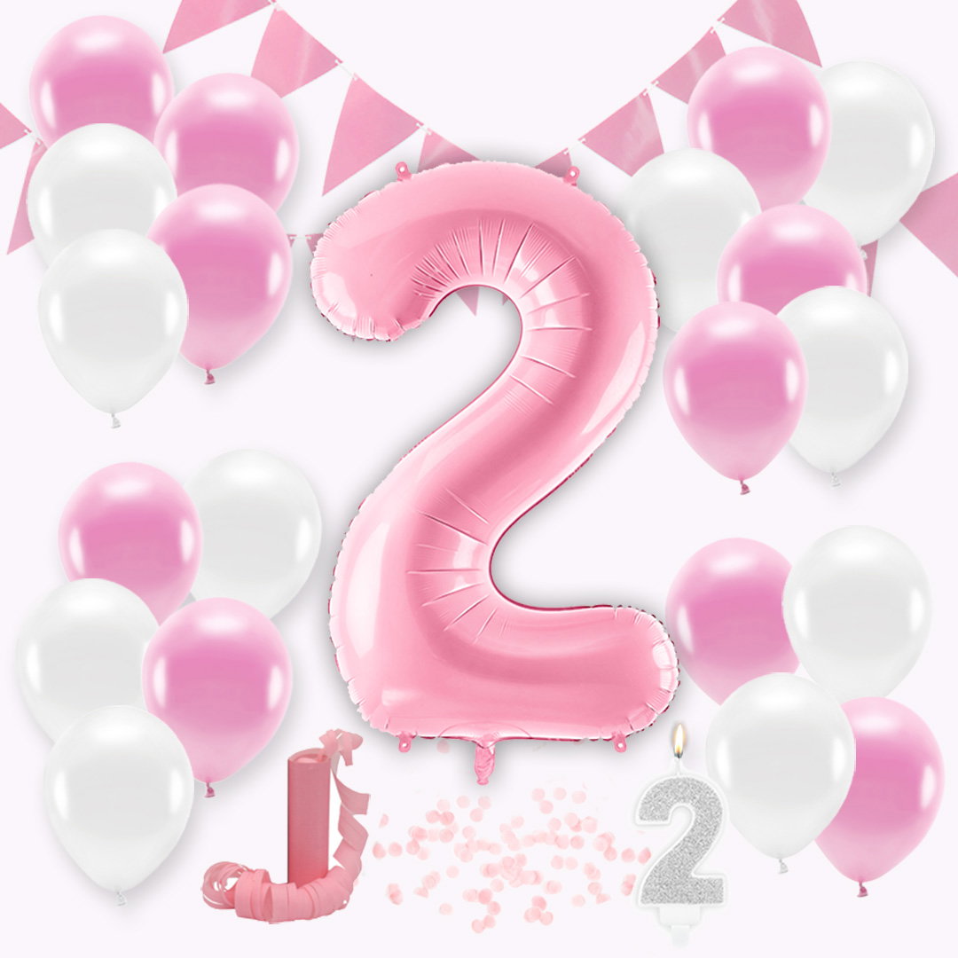 2-års kalas kit, Rosa