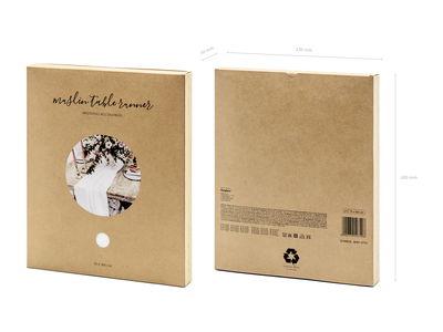 Bordslöpare, muslin, naturvit, 5 m