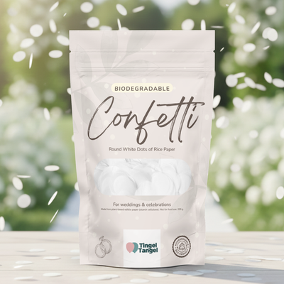 bröllop konfetti nedbrytbar