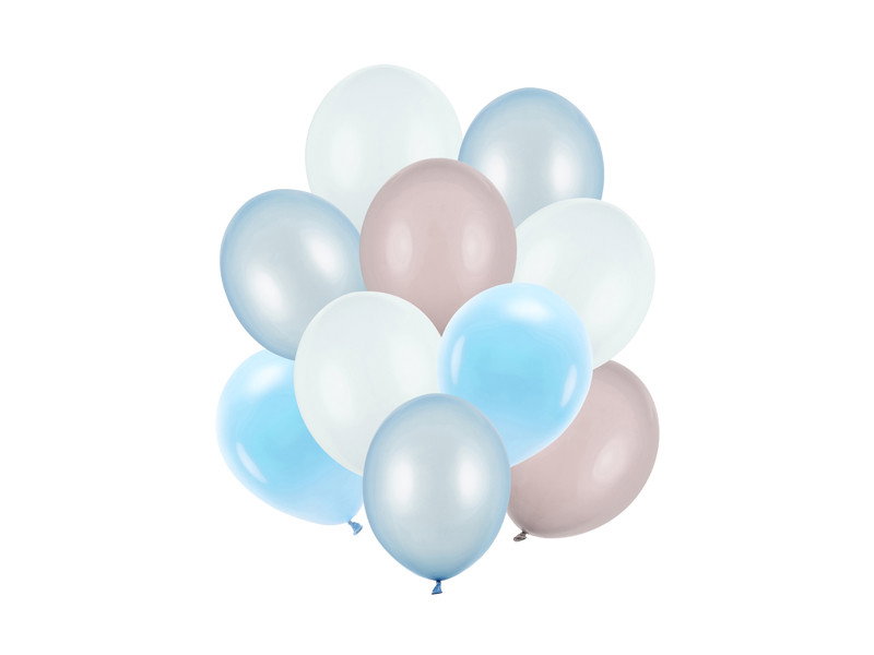 Ballong, blå-mix, 10-pack