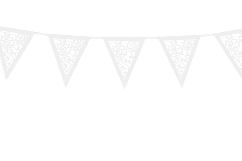 Flaggvimpel, mönster vit