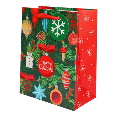 Presentpåse, Merry Christmas Kids, 18 x 23 x 10 cm