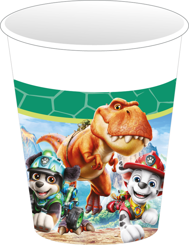 Pappmuggar, Paw Patrol 3 Dino Movie, 8-pack