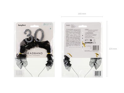 Hårbøjle, 30, med flæse og perler