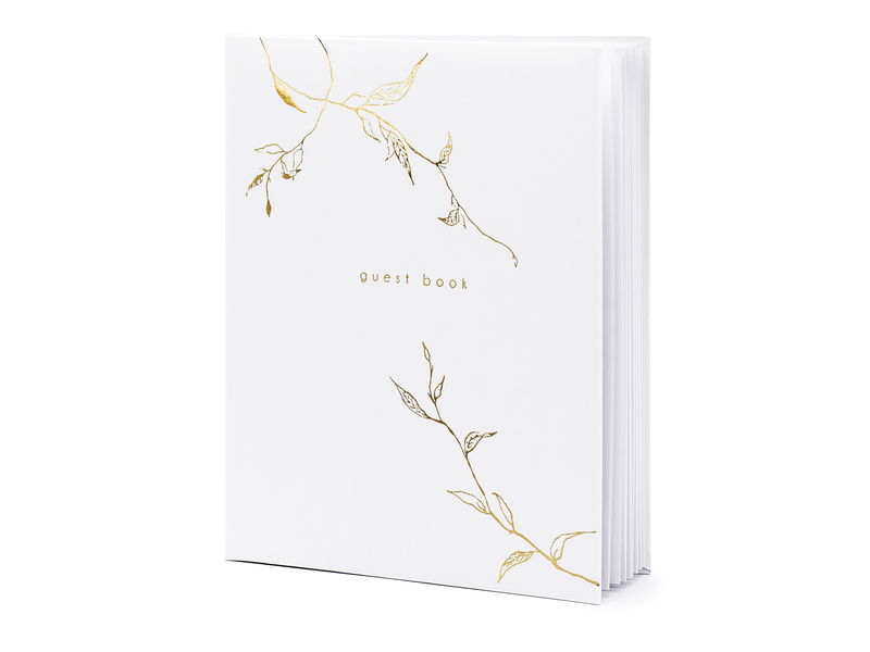 Livre d’or, blanc avec détails dorés