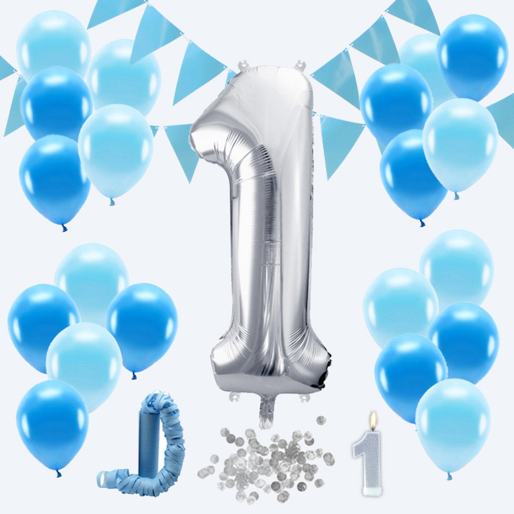 1-års festsæt, Blå/sølv
