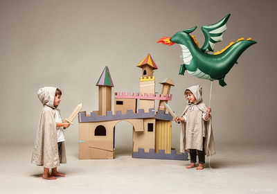 Folieballon Drage, 120x90 cm, mix