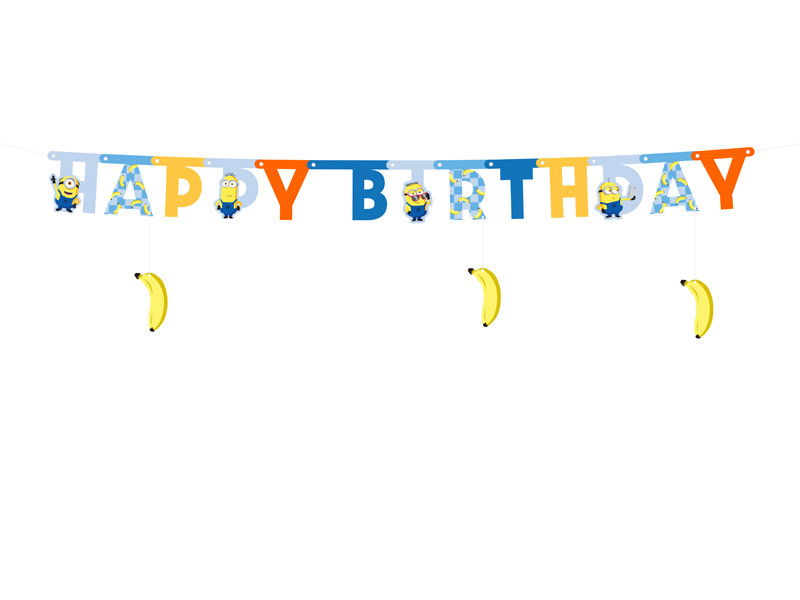 Banner, Happy Birthday, Minions