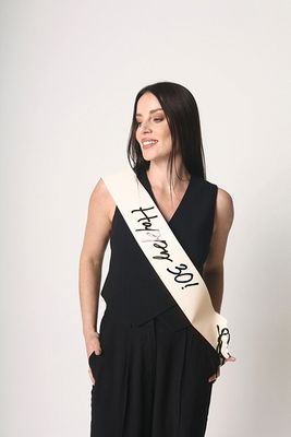 Sash, Happy 30, creme, 76 cm