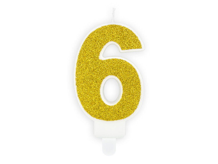 Kakku kynttilähahmo, kultainen glitter (6)