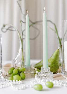 Bougeoir en verre, 2-en-1, lot de 4