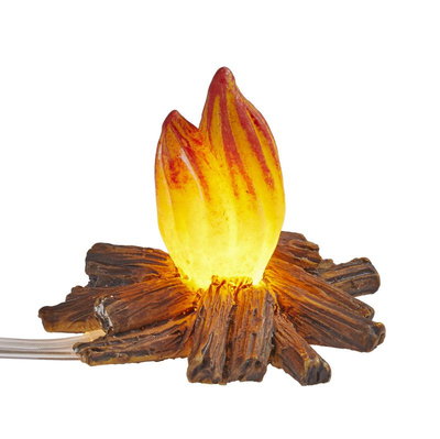 Open haard met licht, miniatuur, 4 x 3,5 cm