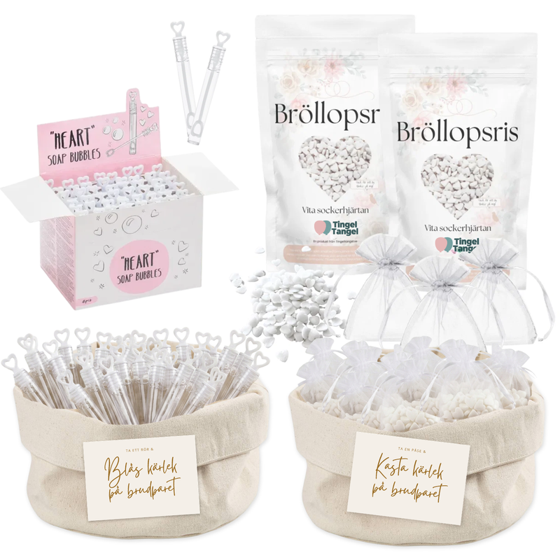 Bröllopsris & bubblor, stort paket, ca 100 gäster