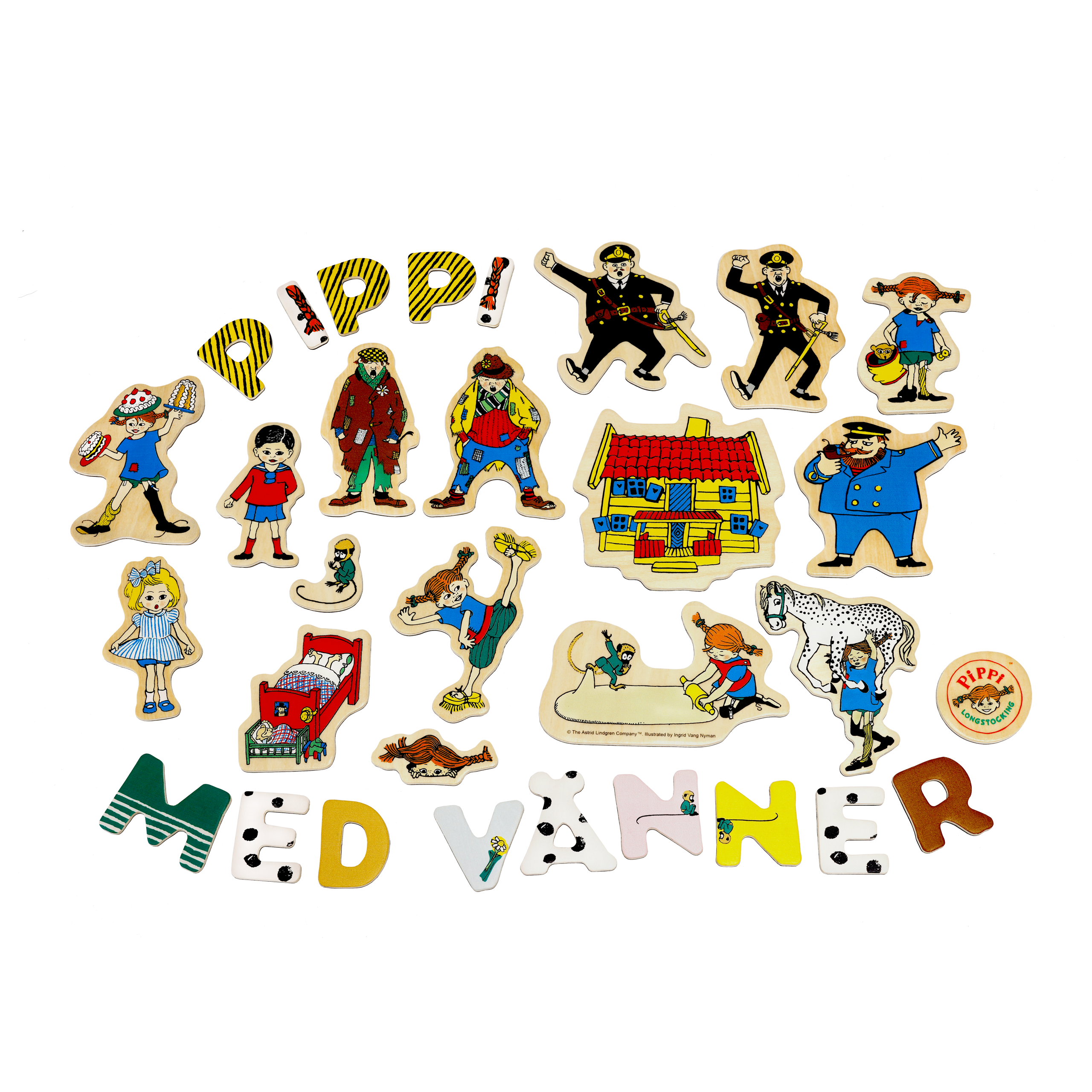 Pippi magnetbogstaver & figurer