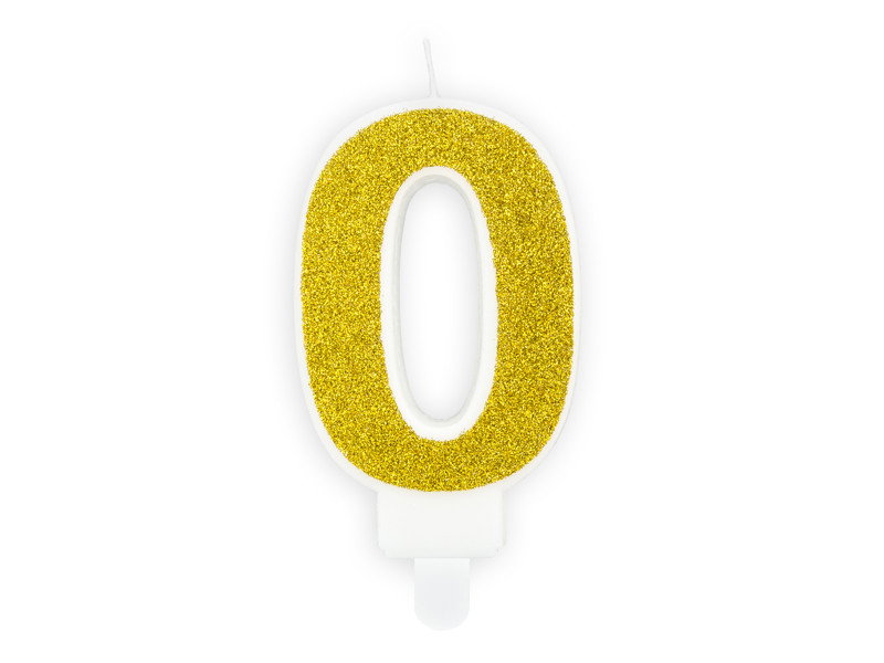 Kakku kynttilähahmo, kultainen glitter (0)