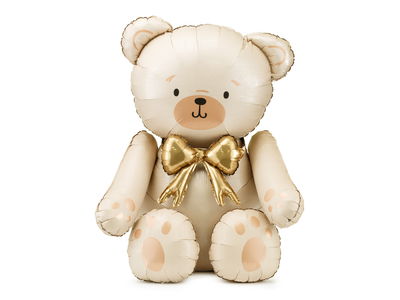 Folieballong nalle creme