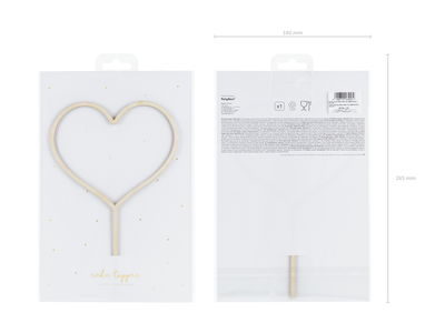 Caketopper Trä Hjärta