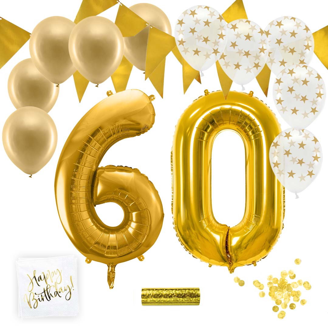 60 års fødselsdagssæt, guld