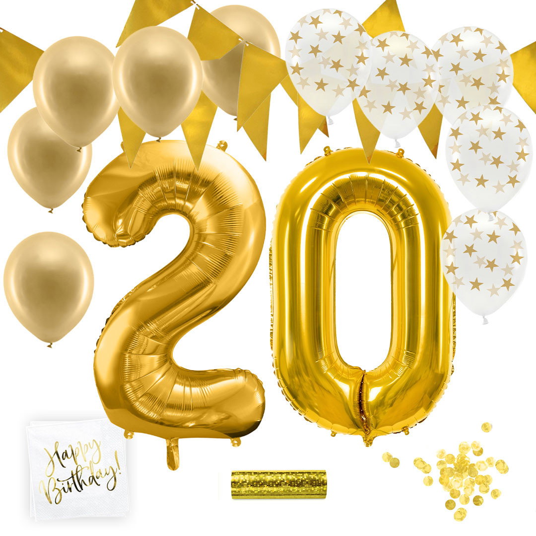 20-års fest kit, guld