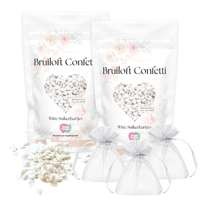 Bruiloft Confetti, Set voor 50 gasten