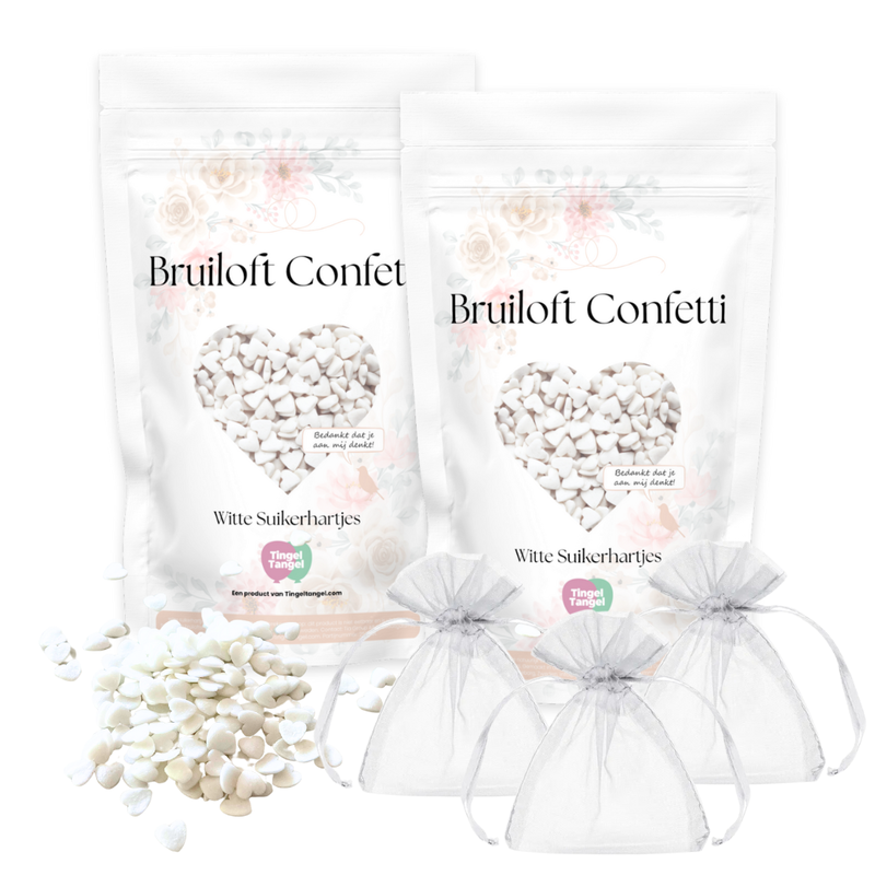 Bruiloft Confetti, Set voor 50 gasten
