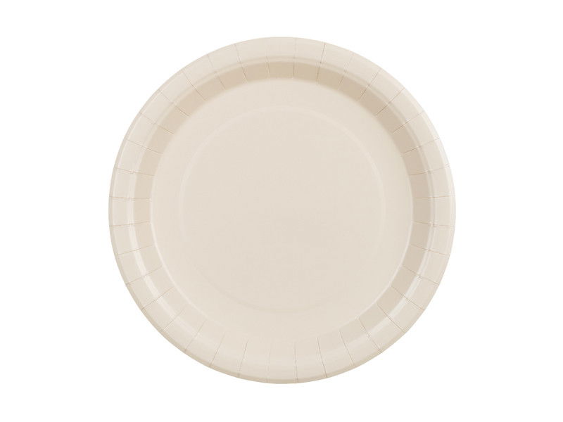 Papptallrikar, beige, 6-pack