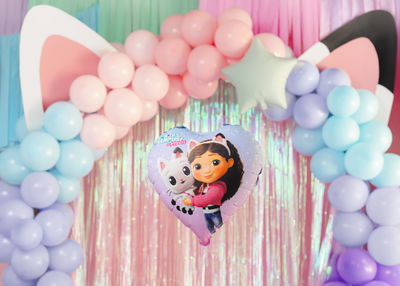 Hjerteformet folieballon, Gabby’s Dollhouse