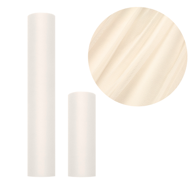 Tyll på rulle, gräddvit