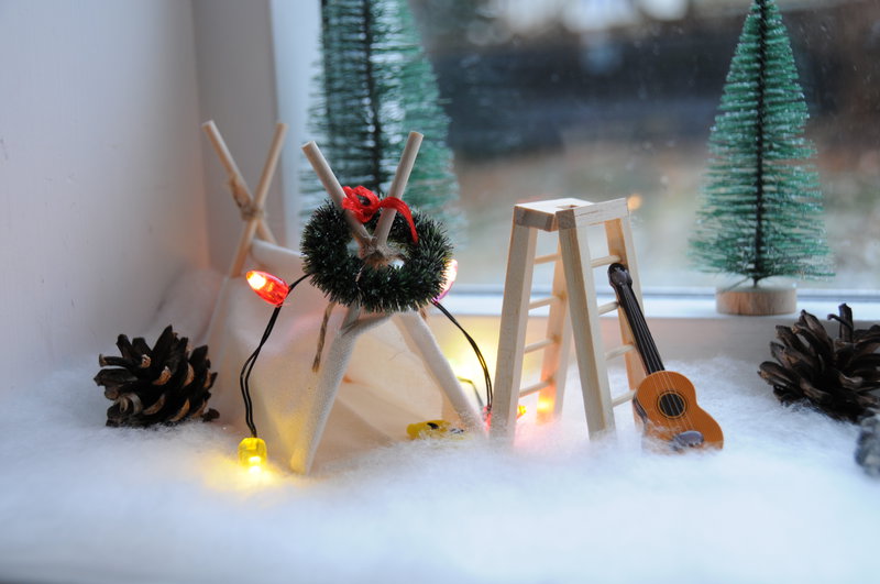 Mini LED-ljusslinga, flerfärgad, 50 cm