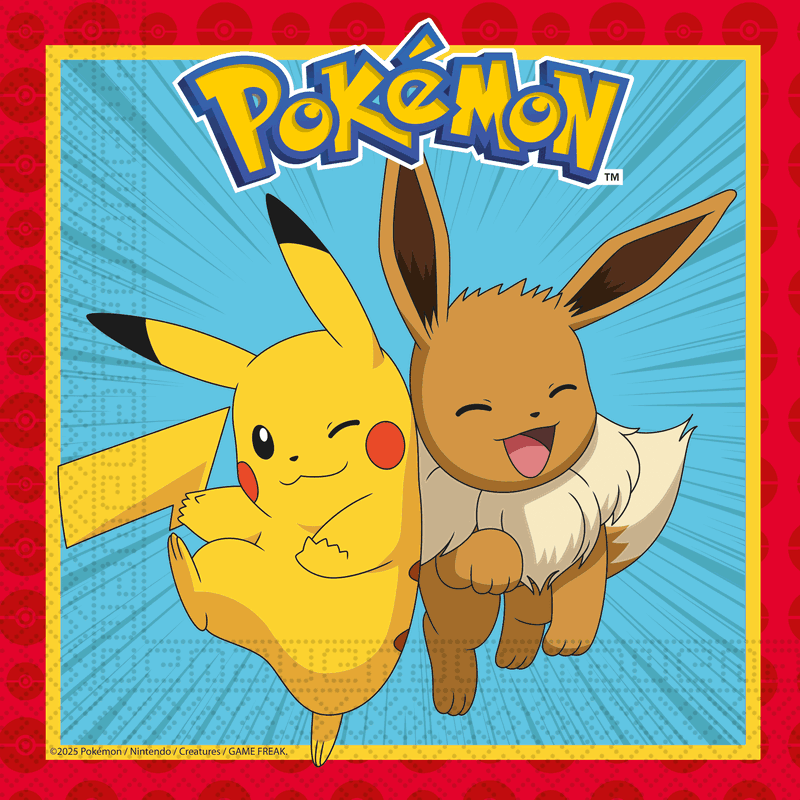 Servietter, Pokemon, 16-pak