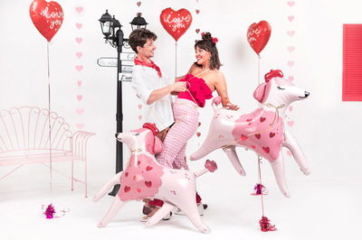 Heliumfylld Ballong, Hjärta, Love you, Röd