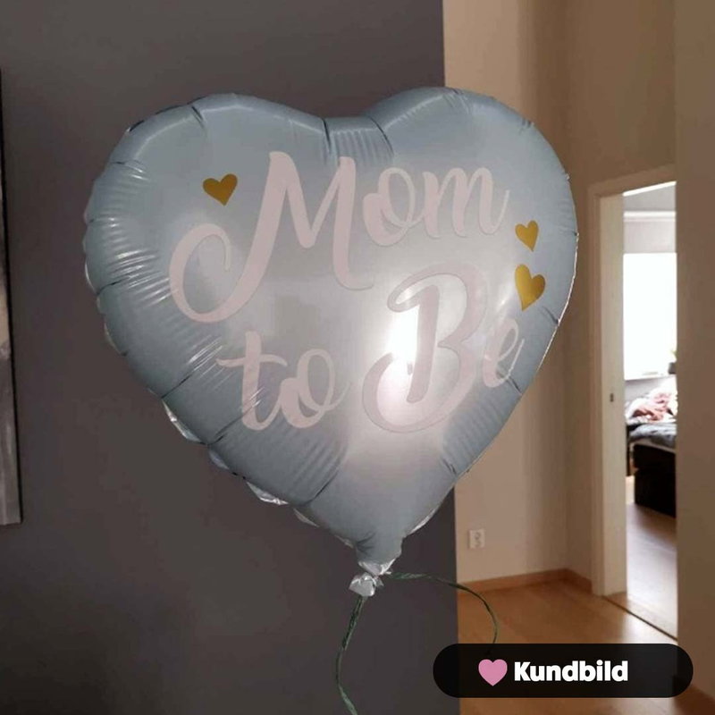 Heliumfylld Ballong, hjärta, Mom to Be, Blå