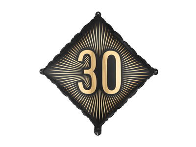 Folieballon, 30 år, sort