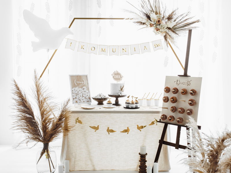 Backdropställ Hexagon, guld, 2 m