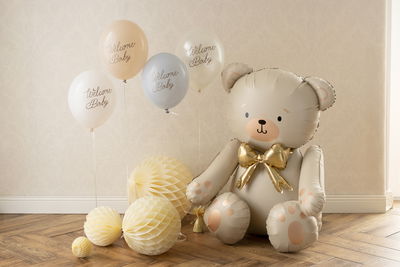 Folieballong, Nalle, creme