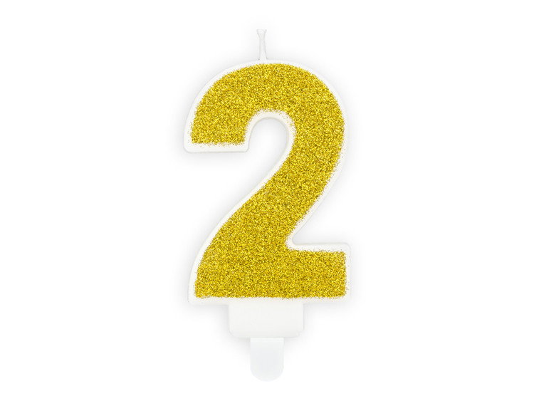 Kakku kynttilähahmo, kultainen glitter (2)