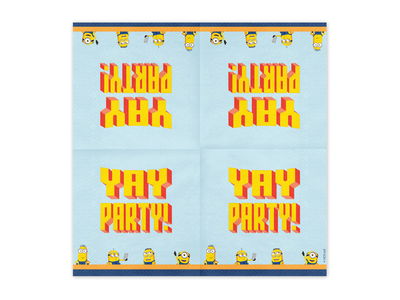 Servietter, Minions, Yay Party!, 33x33 cm, 20-pak