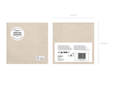 Servetter, beige, 20-pack