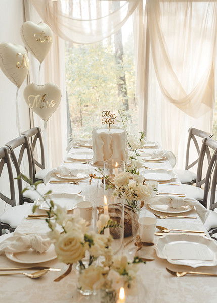 Kagetopper, MR & MRS, guld, 16,5 cm